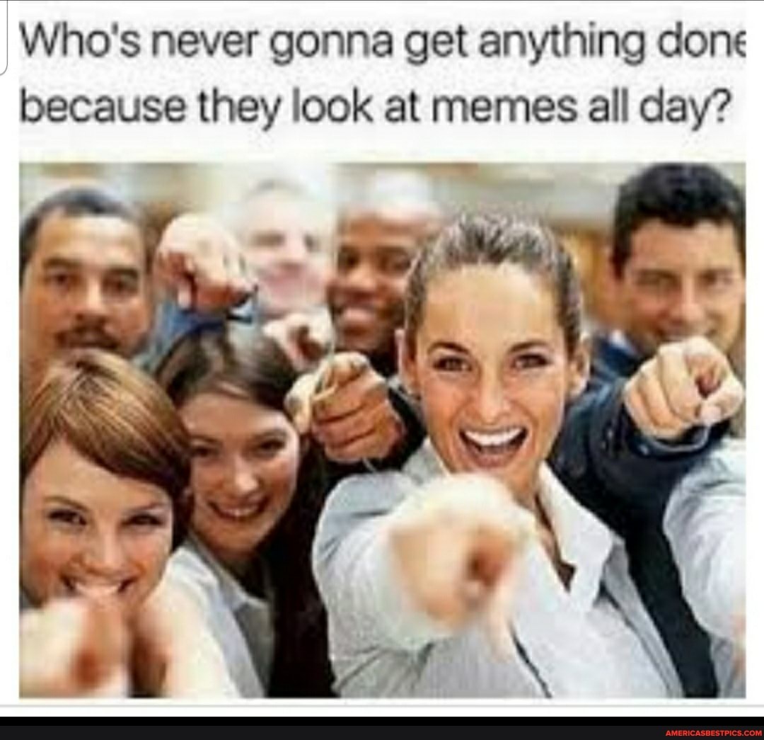Who's never gonna get anything done because they look at memes all day?
