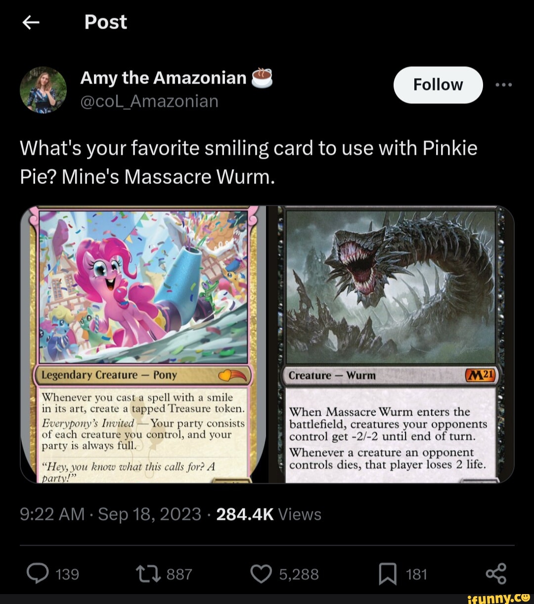 Post e\ Amy the Amazonian @coL_Amazonian Follow What's your favorite  smiling card to use with Pinkie