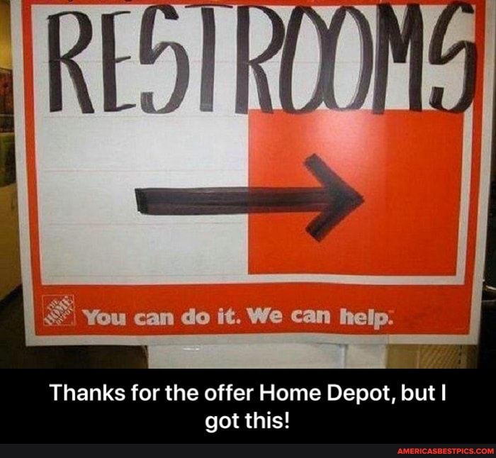 RED
You can do it. We can help:
Thanks for the offer Home Depot, but I got this! - Thanks for the offer Home Depot, but I got this!