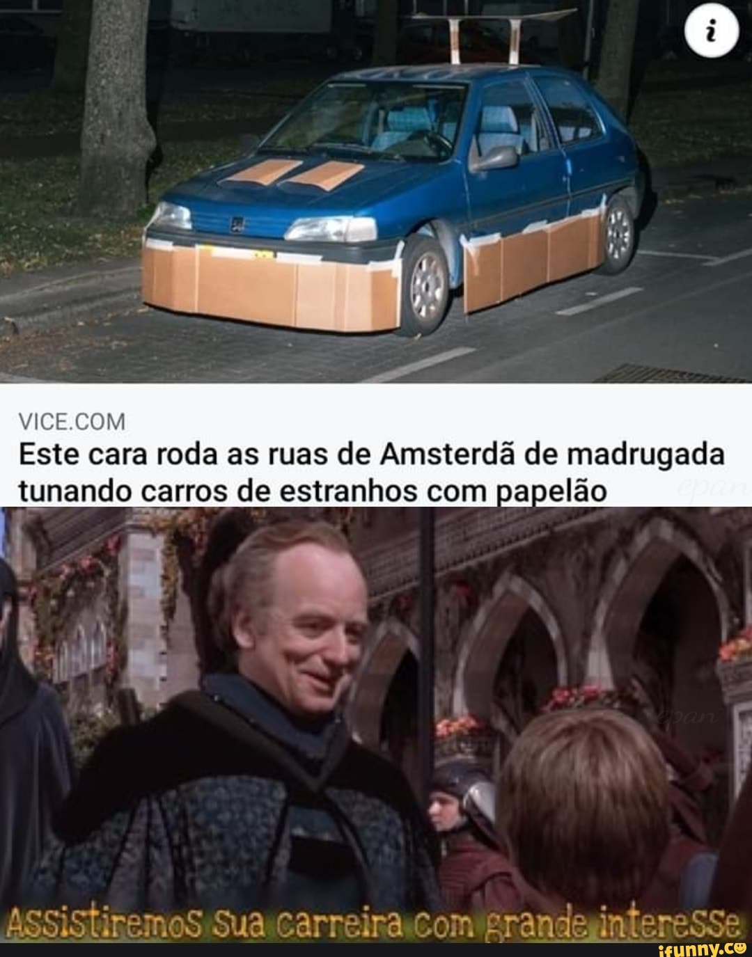 Este cara roda as ruas de Amsterdã de madrugada tunando carros de estranhos com papelão
Assisliremos Sua carreira com rande inleresse