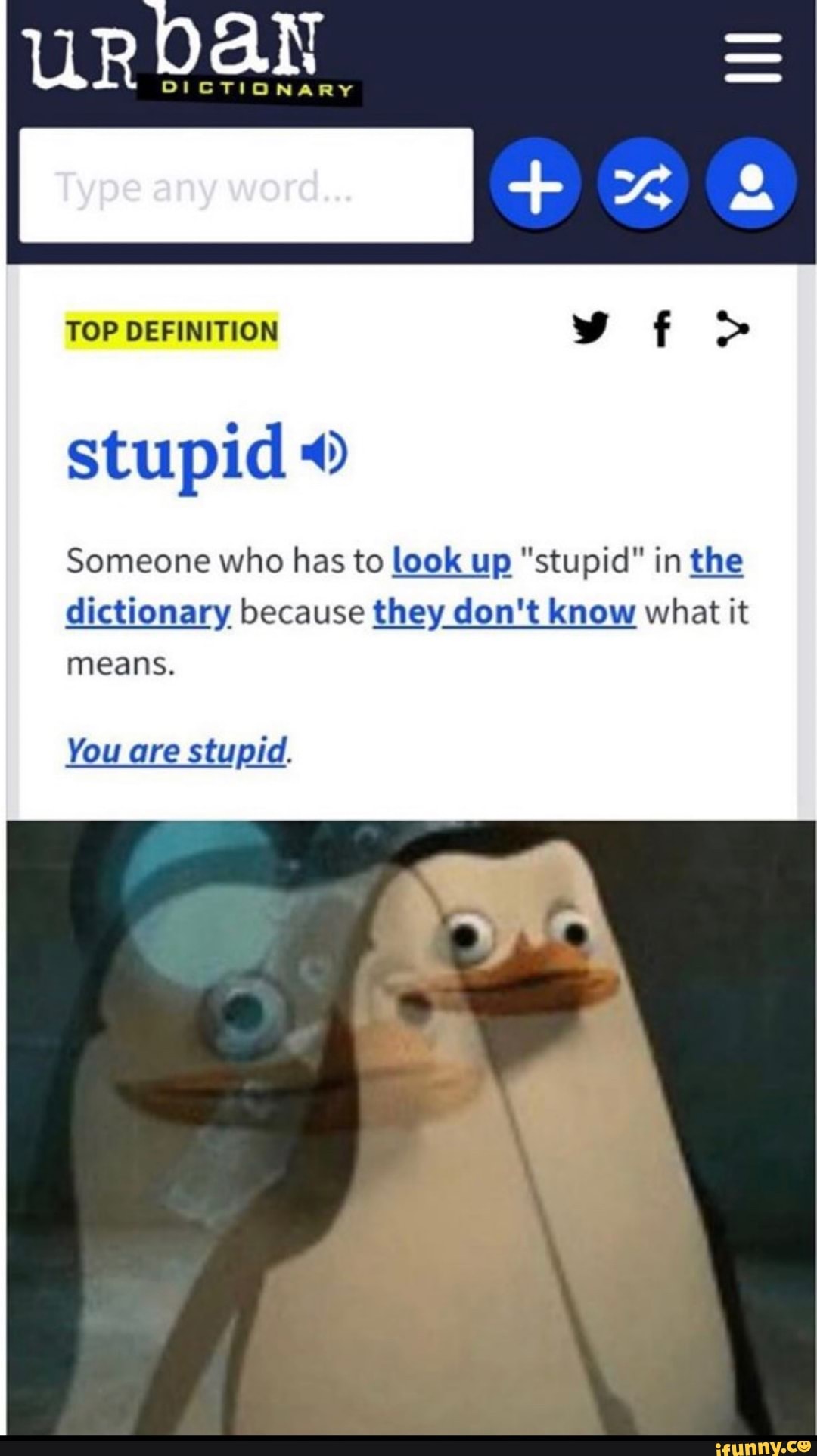 Urdan Dictionary Top Definition Stupid C Someone Who Has To Look Up Stupid In The Dictionary Because They Don T Know What It Means You Are Stupid Ifunny