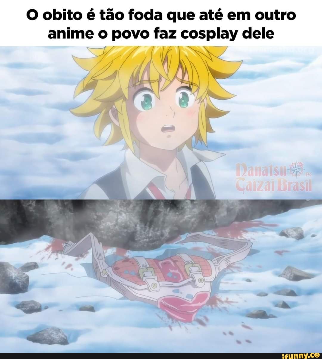 O obito é tão foda que até em outro anime o povo faz cosplay dele