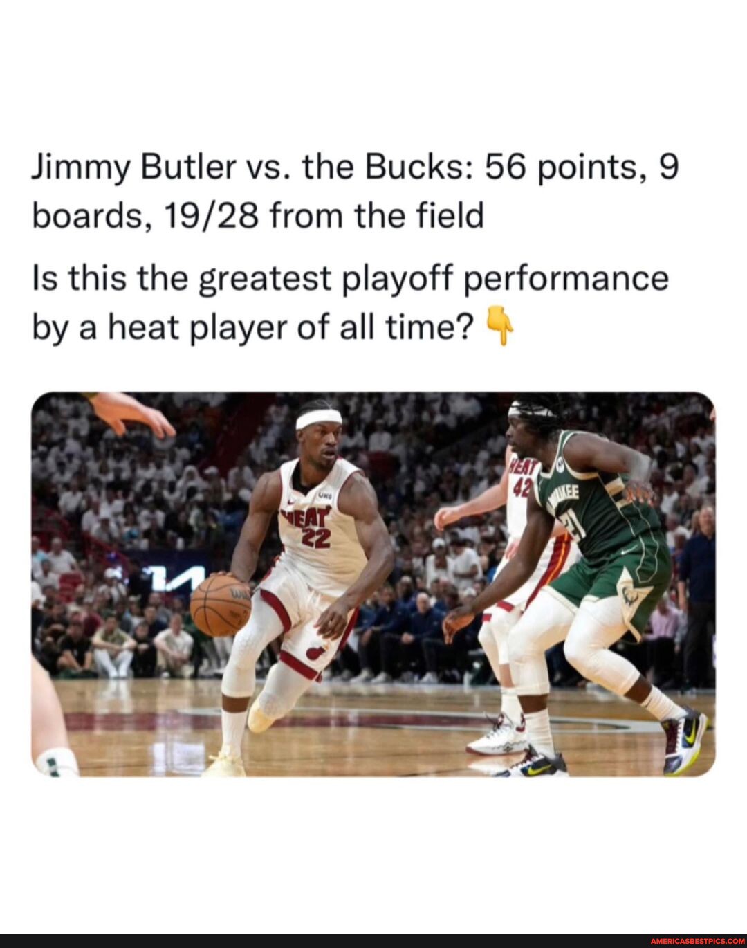 HIMMY BUCKETS🤯 Jimmy Butler vs. the Bucks 56 points, 9 boards, from
