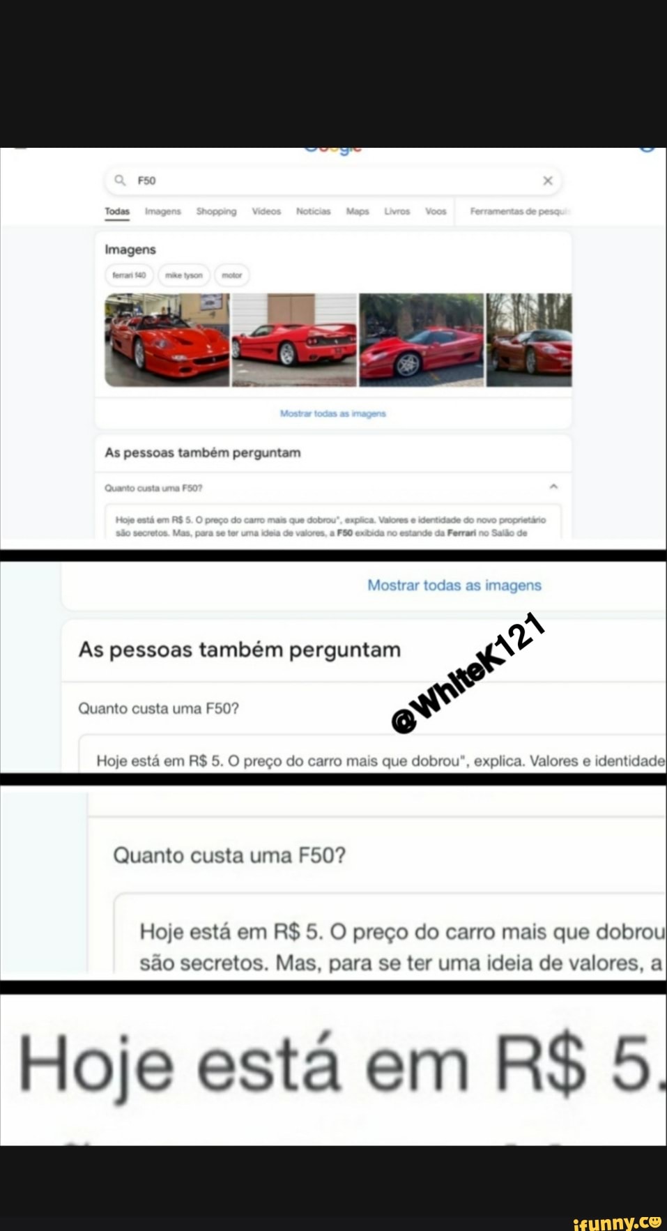 Todas
Imagens
As pessoas também perguntam
Mostrar todas as imagens
Quanto custa uma
Hoje está em RS 5. O preço do carro mais que dobrou", explica. Valores e identidade
As pessoas também perguntam
Quanto custa uma
Hoje está em R$ 5. O preço do carro mais que dobrou são secretos. Mas, para se ter uma ideia de valores, a
Hoje está em RS 5.