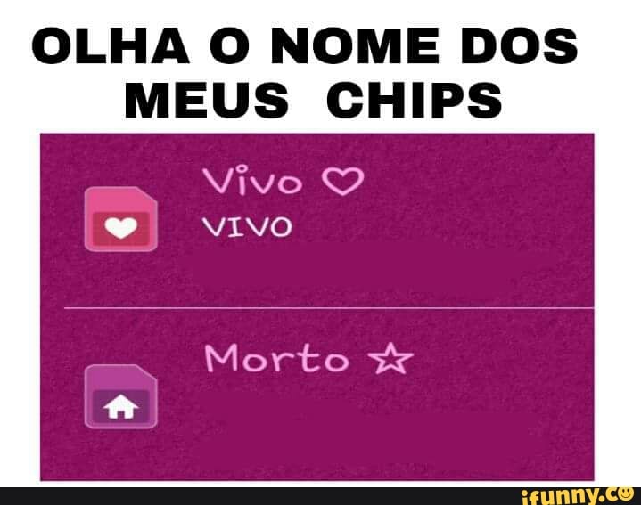 OLHA O NOME DOS
MEUS CHIPS