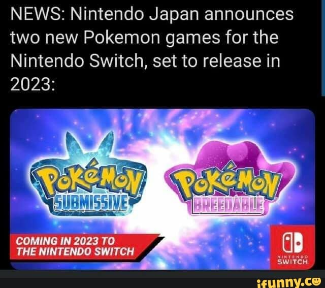 NEWS Nintendo Japan announces two new Pokemon games for the Nintendo