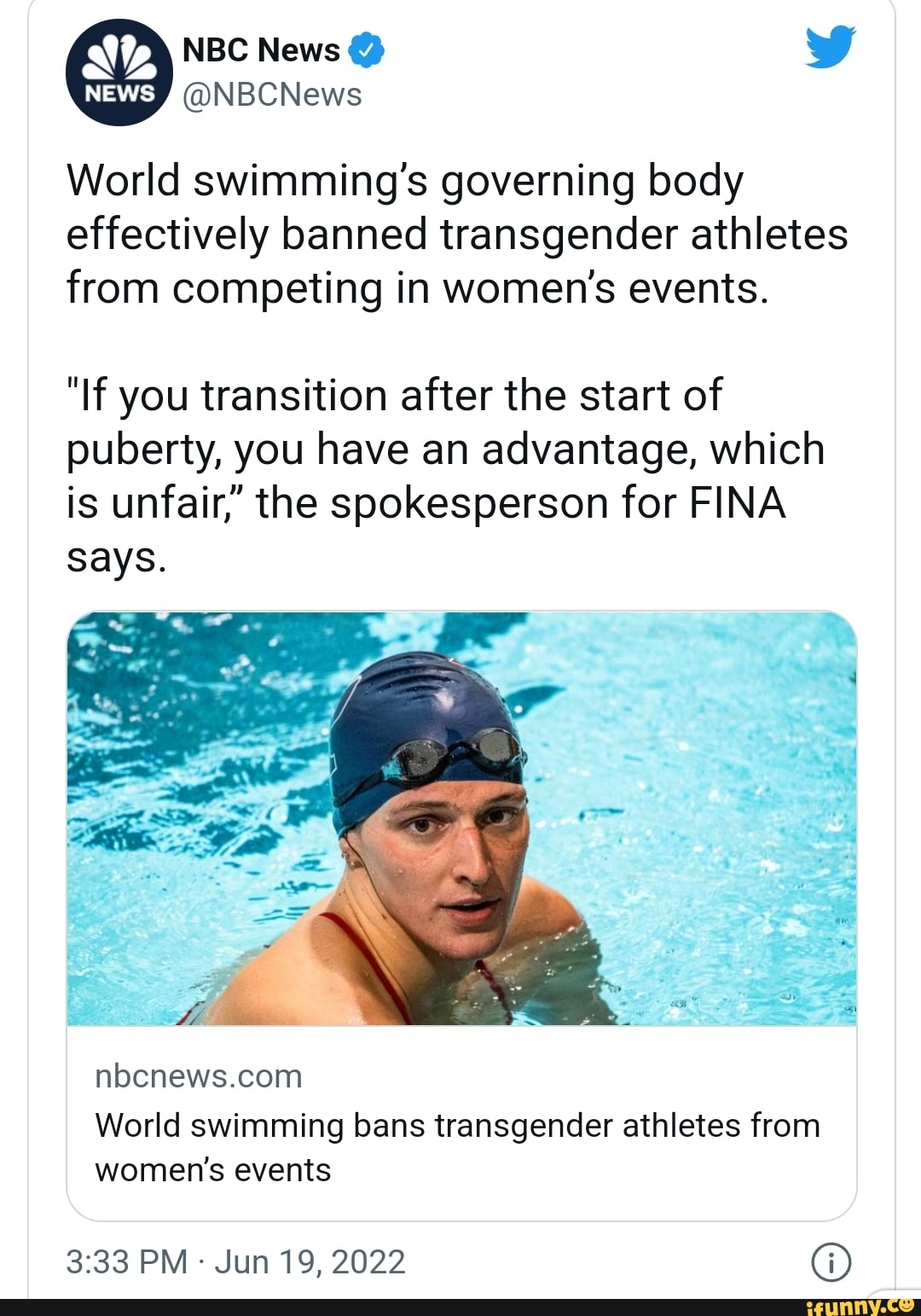 News NEWS World Swimming's Governing Body Effectively Banned ...