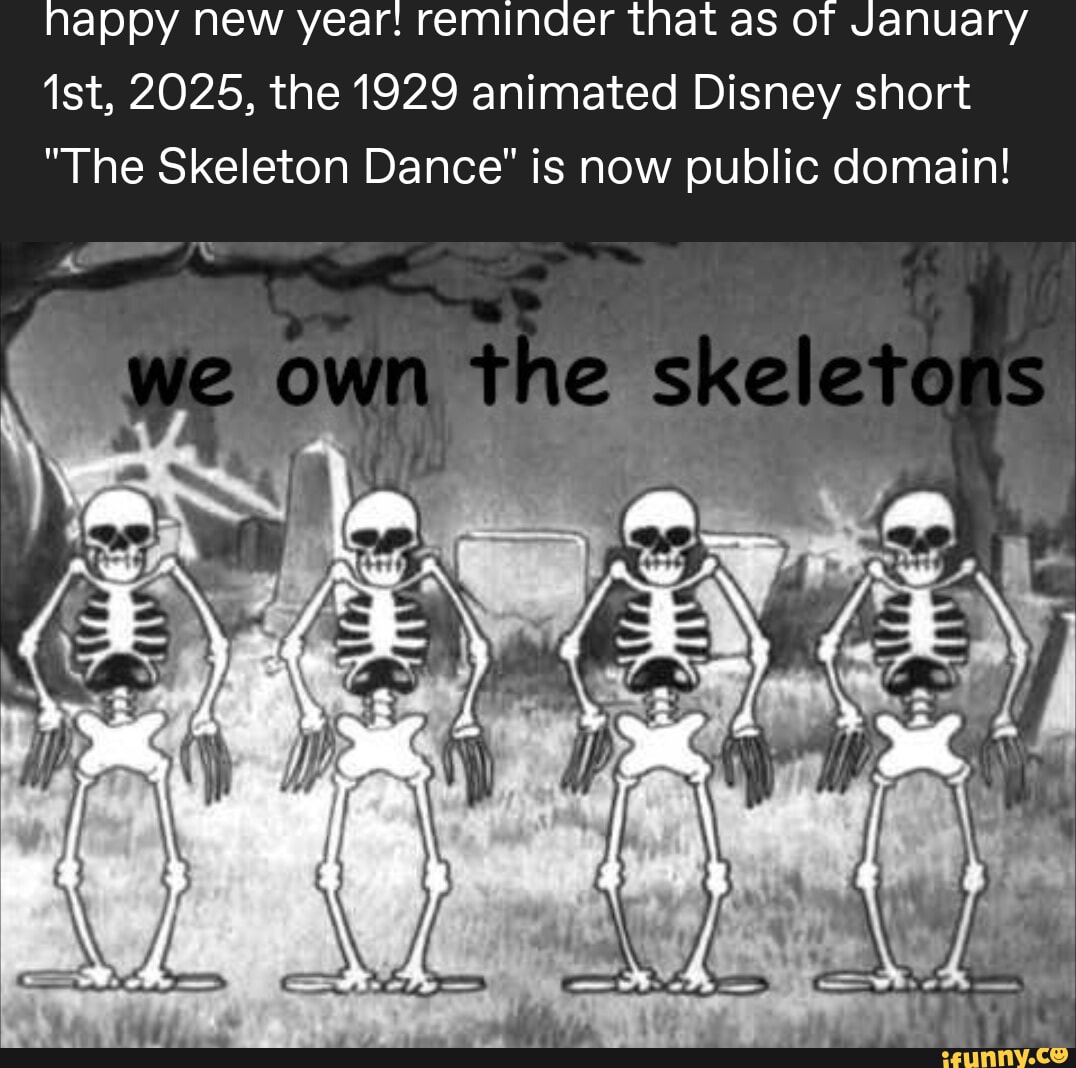 Skeleton Reminder Nappy new year! reminder that as of January ist, 2025, the 1929 ...