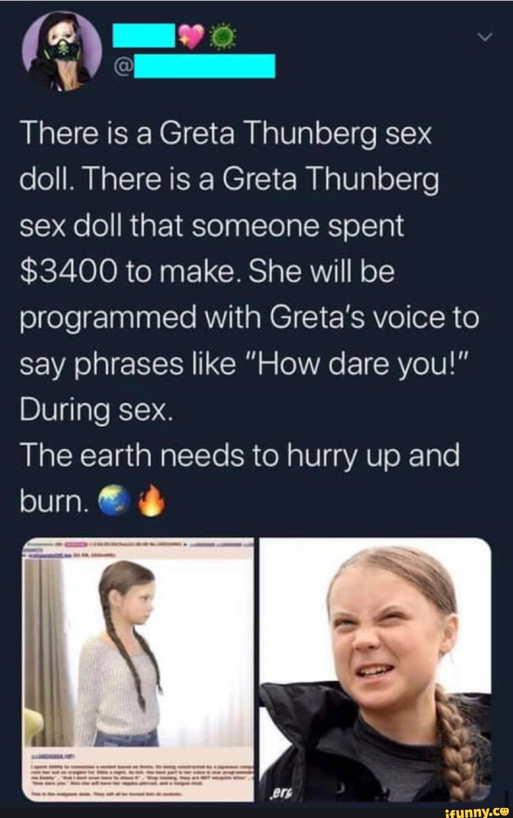 mes There is a Greta Thunberg sex doll. There is a Greta Thunberg sex doll  that