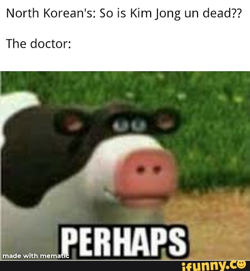 North Korean's: So is Kim Jong un dead??
The doctor: