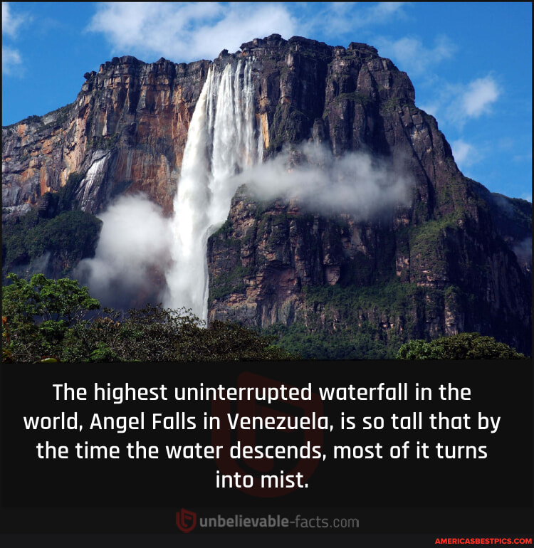 N/A The highest uninterrupted waterfall in the world, Angel Falls in
