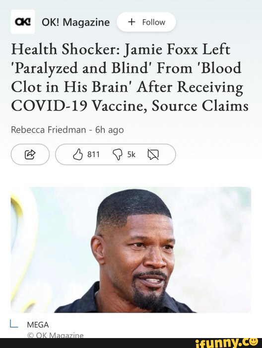 OK! Magazine + follow Health Shocker: Jamie Foxx Left 'Paralyzed and ...