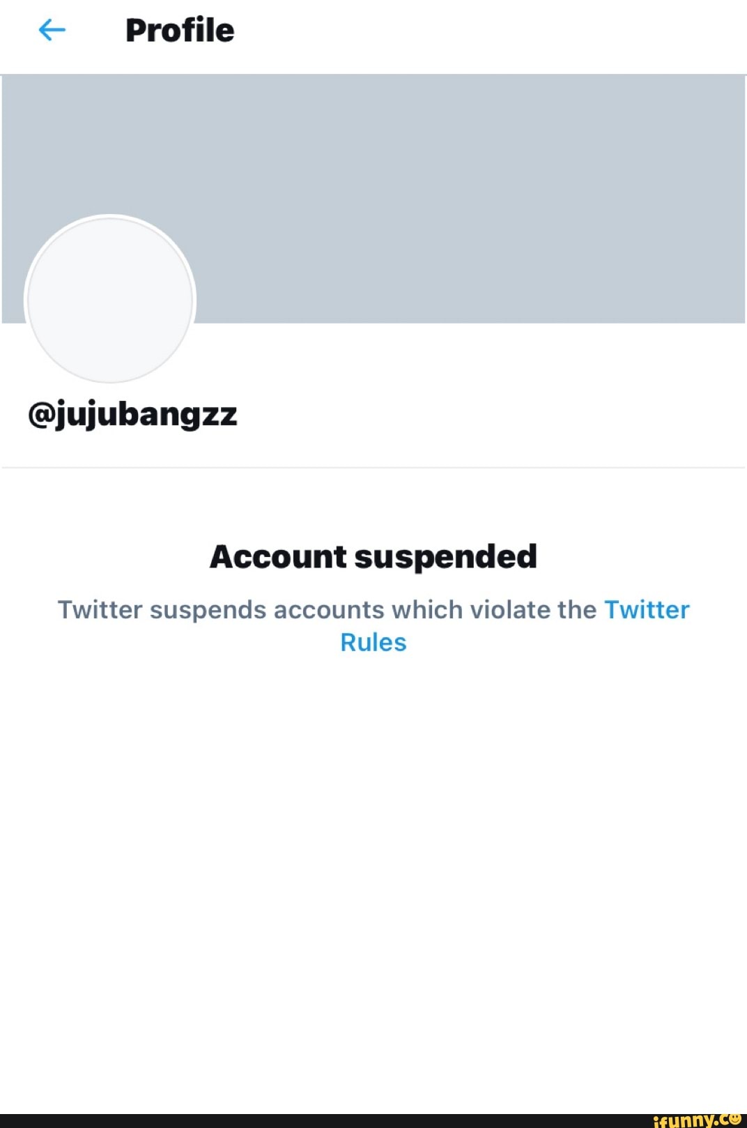 Profile
@jujubangzz
Account suspended
Twitter suspends accounts which violate the Twitter
Rules