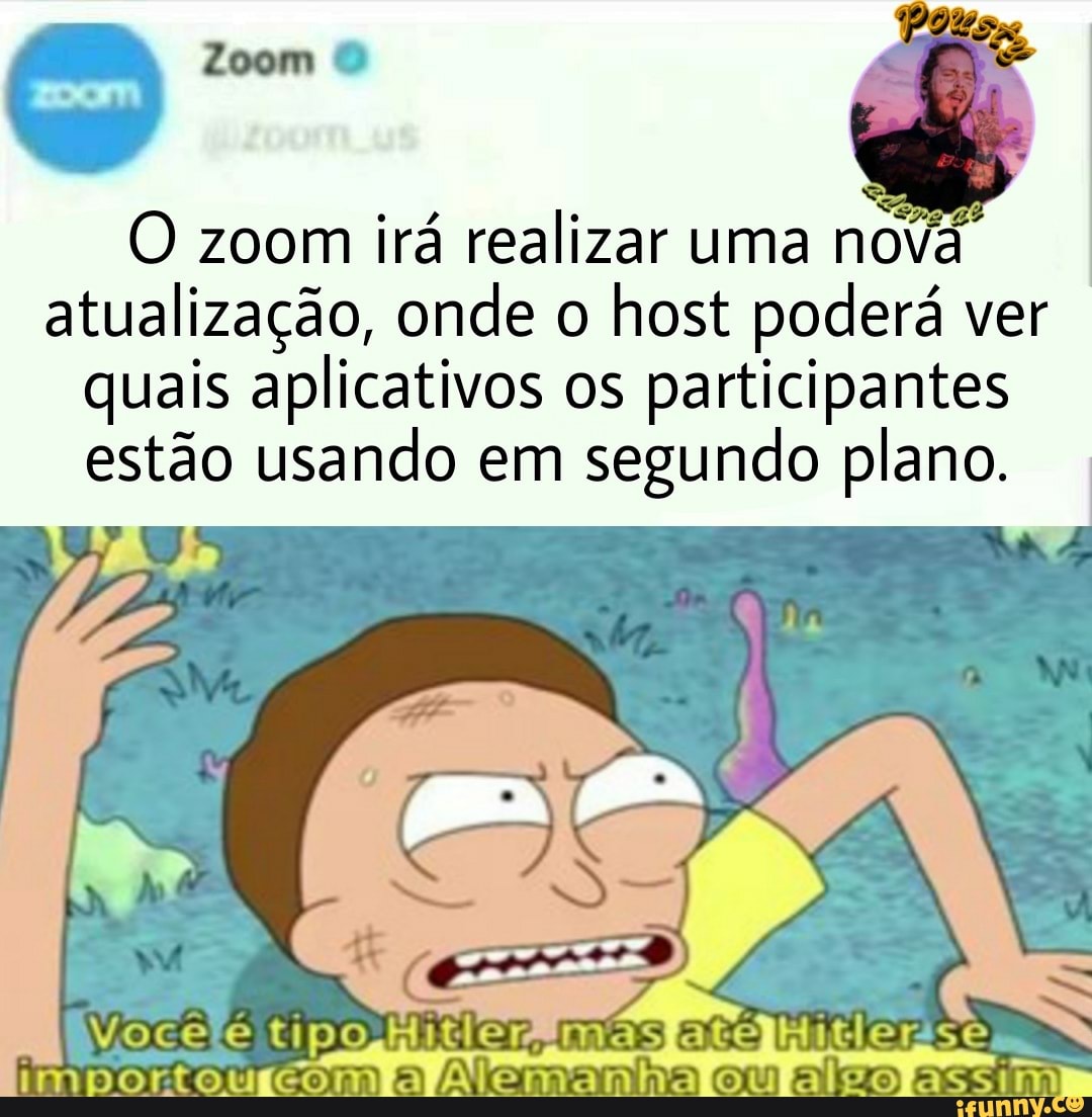 Zoom
O zoom irá realizar uma no atualização, onde o host poderá ver quais aplicativos os participantes estão usando em segundo plano.
Você tipo