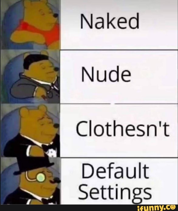 Naked Nude Clothesn T Default Settings Hot Sex Picture