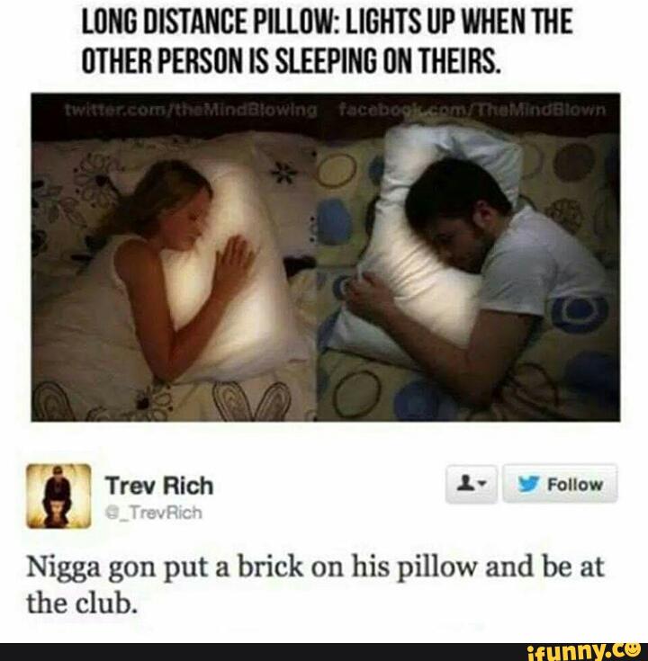 Long Distance Pillow Lights Up When The Other Person Is Sleeping