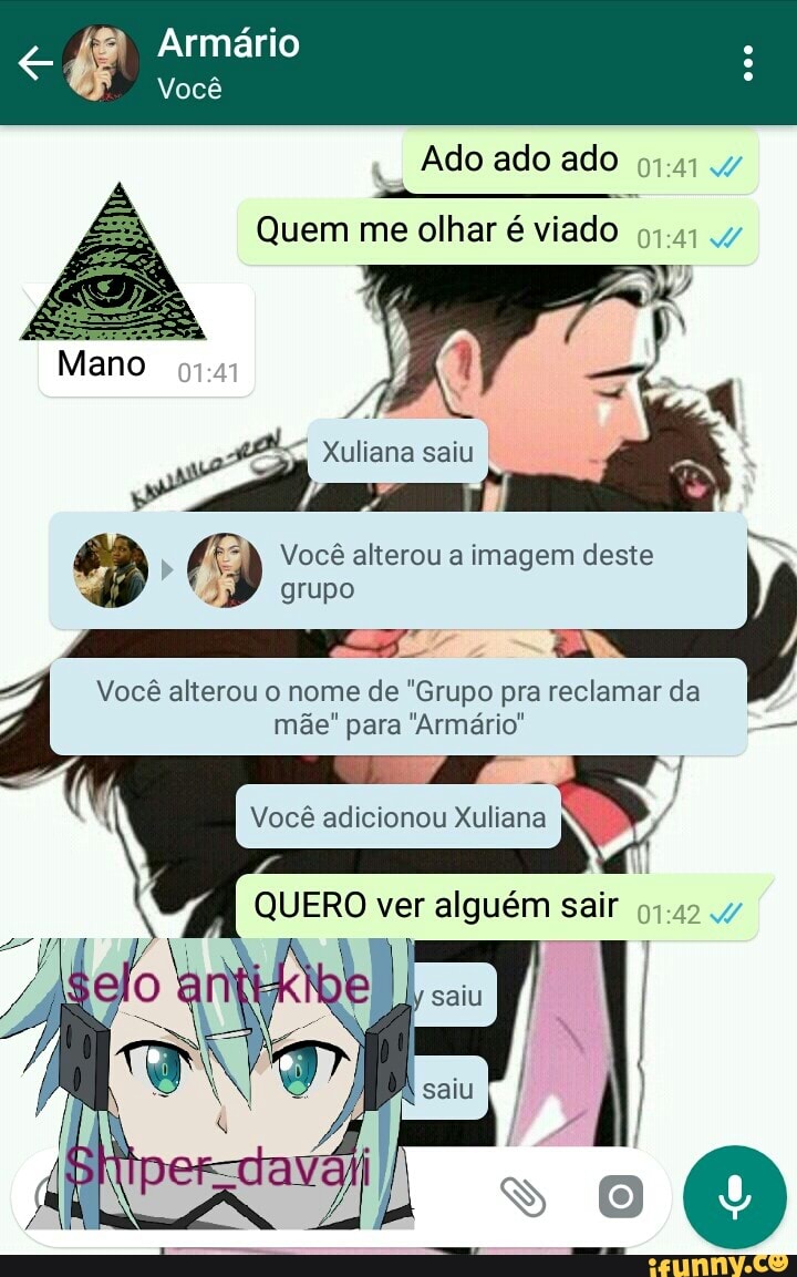 Ado ado ado Quem me olhar é viado (G Vocé alterou a imagem deste ee 5