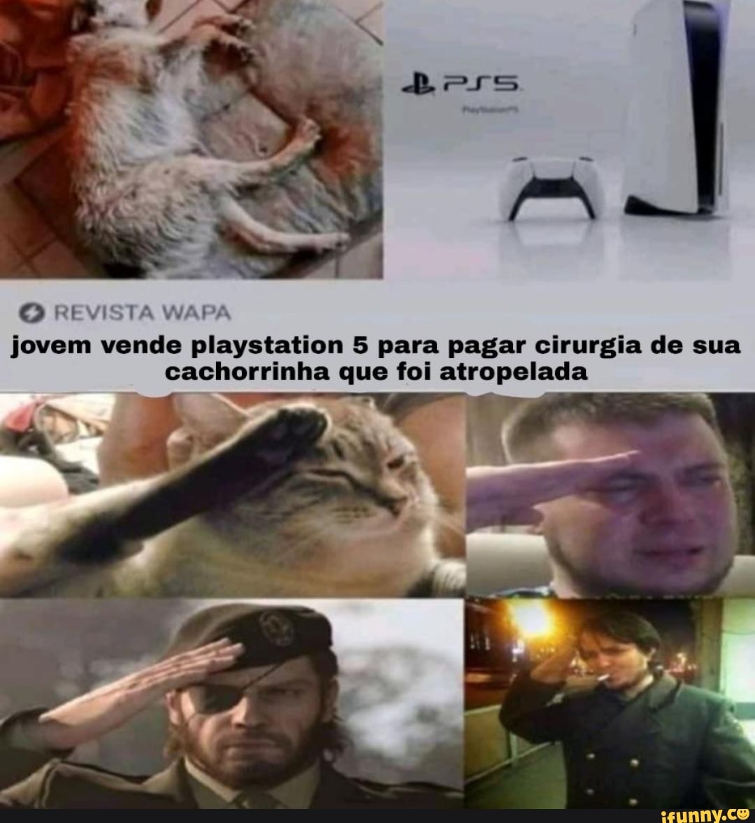 jovem vende playstation 5 para pagar cirurgia de sua cachorrinha que foi atropelada