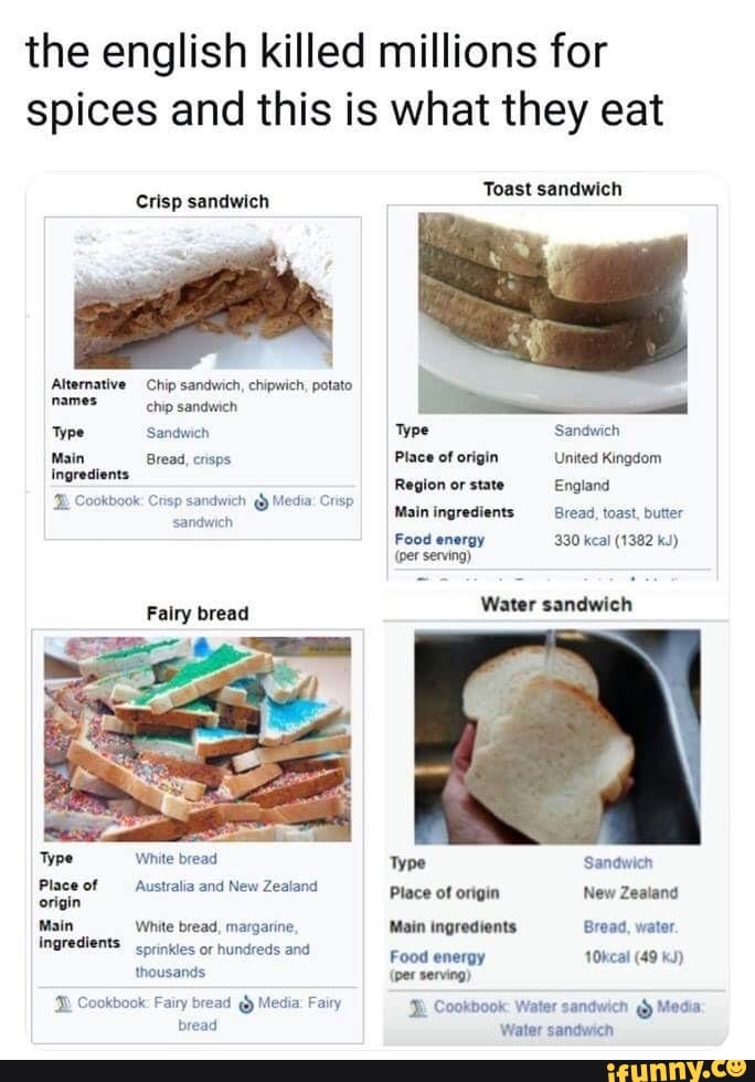 The english killed millions for spices and this is what they eat Crisp