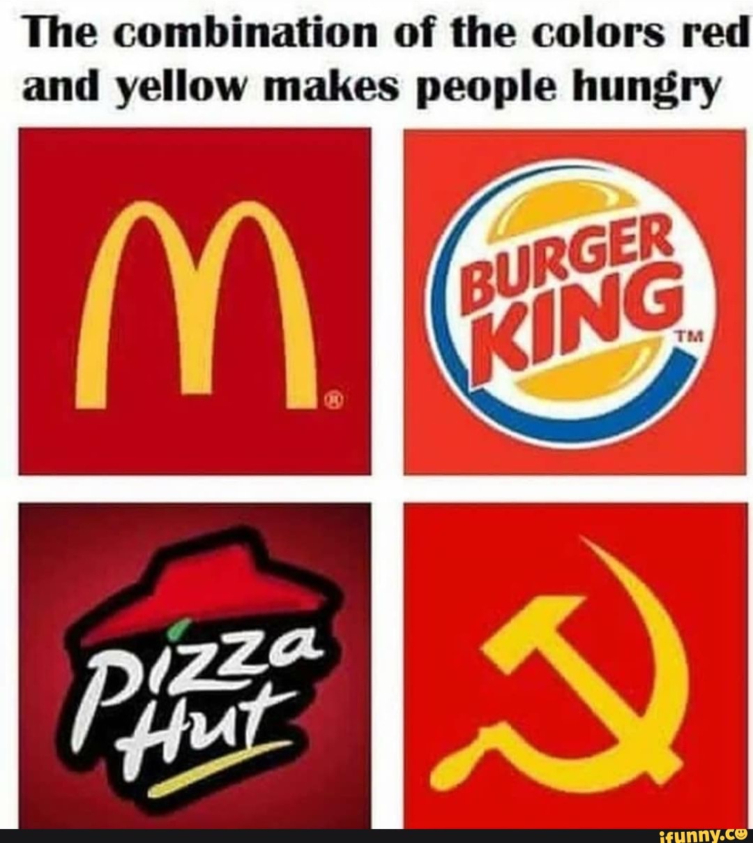 The combination of the colors red and yellow makes people hungry II