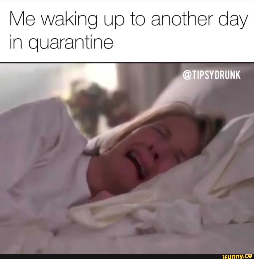 Me waking up to another day
IN quarantine
E
I IPSYDRUNK