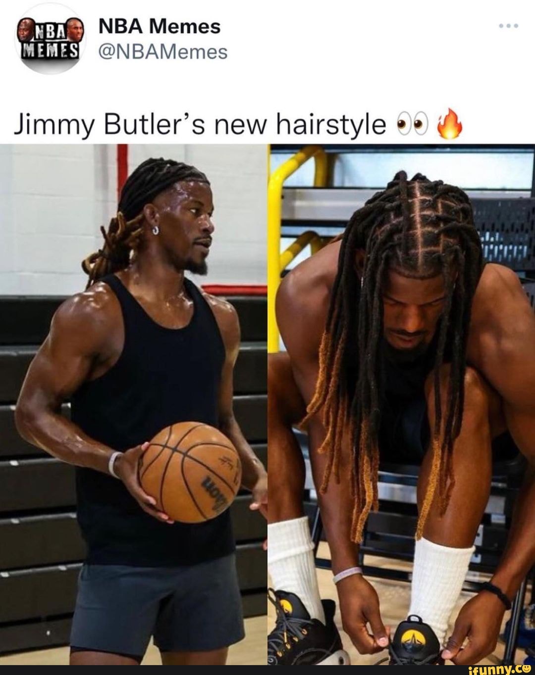 NBA Memes MEMES @NBAMemes Jimmy Butler's new hairstyle - iFunny