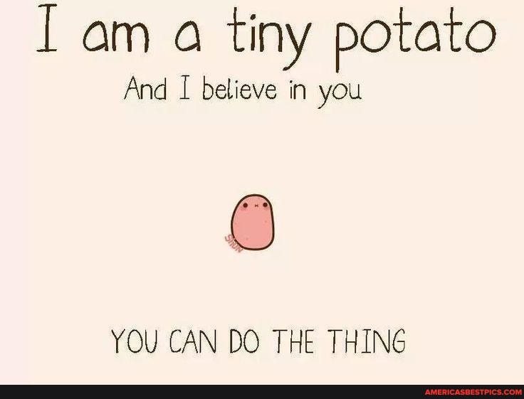 Wholesome Meme Dump Am A Tiny Potato And I Believe In You You Can Do The Thing America S Best Pics And Videos