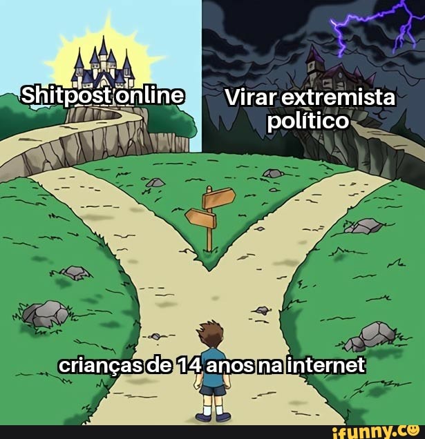 Shitpostonline virar extremista
- político
crianças de 14 anos na internet