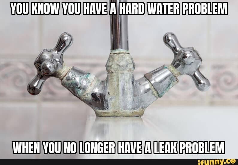 The pros and cons of living with hard water problems. The dishes from