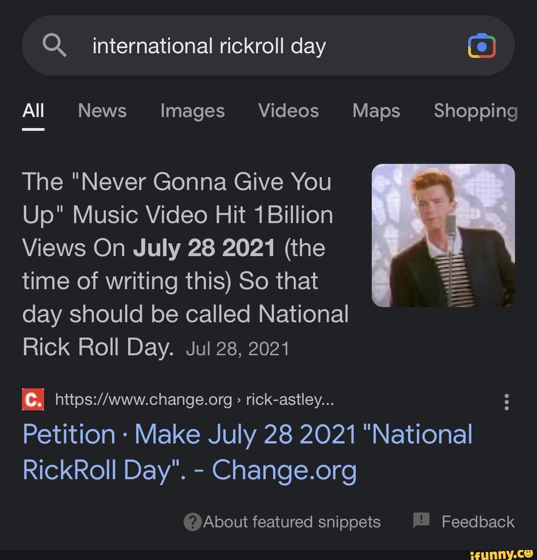 The 'Rickroll' Music Video Has Hit a Billion Views on