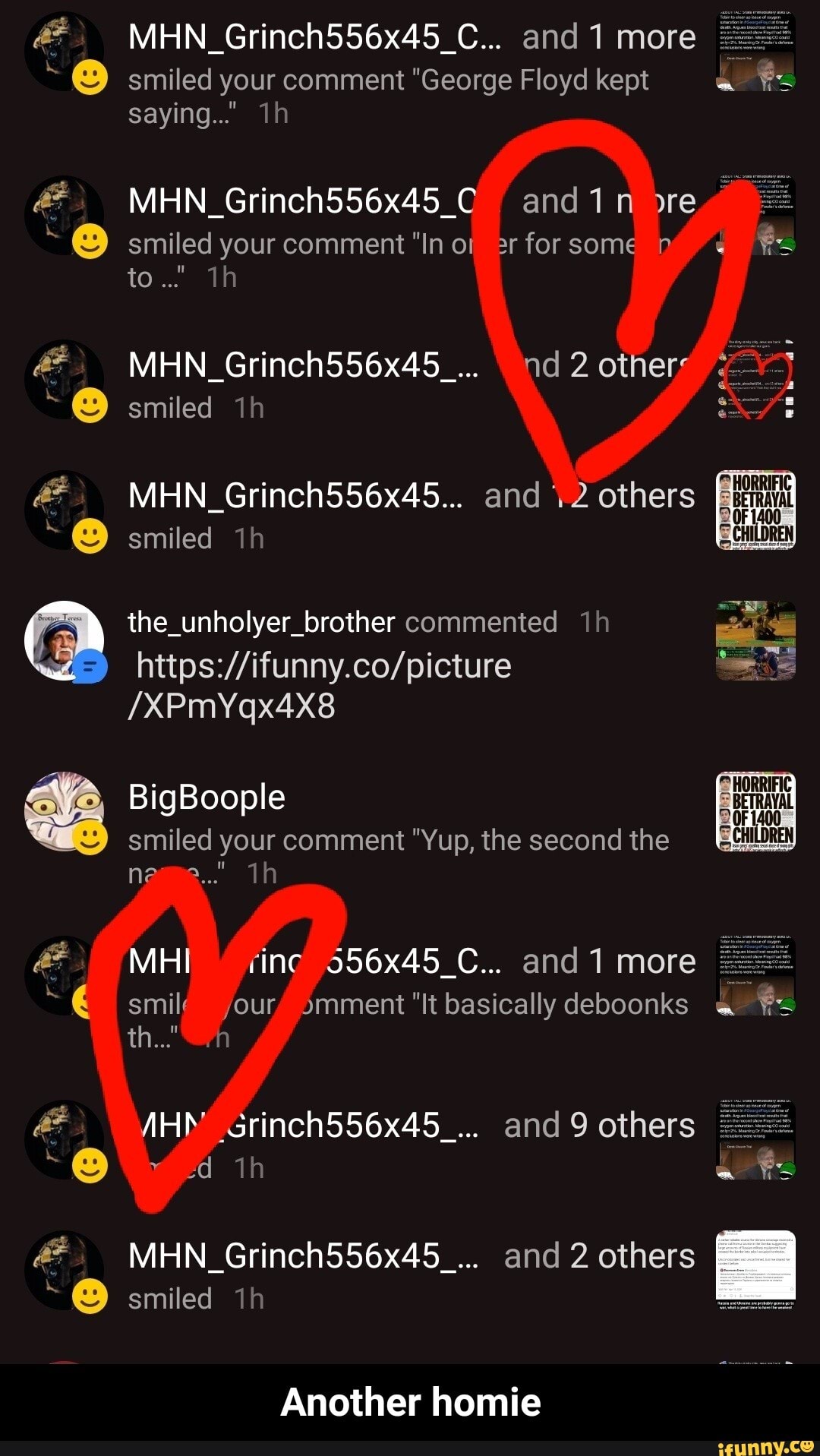 MHN Grinch556x45_C... and 1 more
smiled your comment "George Floyd kept saying...
MHN Grinch556x45_0 and1n
smiled your comment "In of for some to... Th
@ MHN Grinch556x45_... nd 2 others smiled th
MHN_Grinch556x45... and others smiled th
the_unholyer_brother commented
/XPmYqx4X8
BigBoople smiled your comment "Yup, the second the ne
MHI ting CC... and more
smile ,our 5mment "It basically deboonks th..."
& AHM crinch556x45_... and 9 others wd th
MHN_Grinch556x45_... and 2 others smiled
Another homie - Another homie