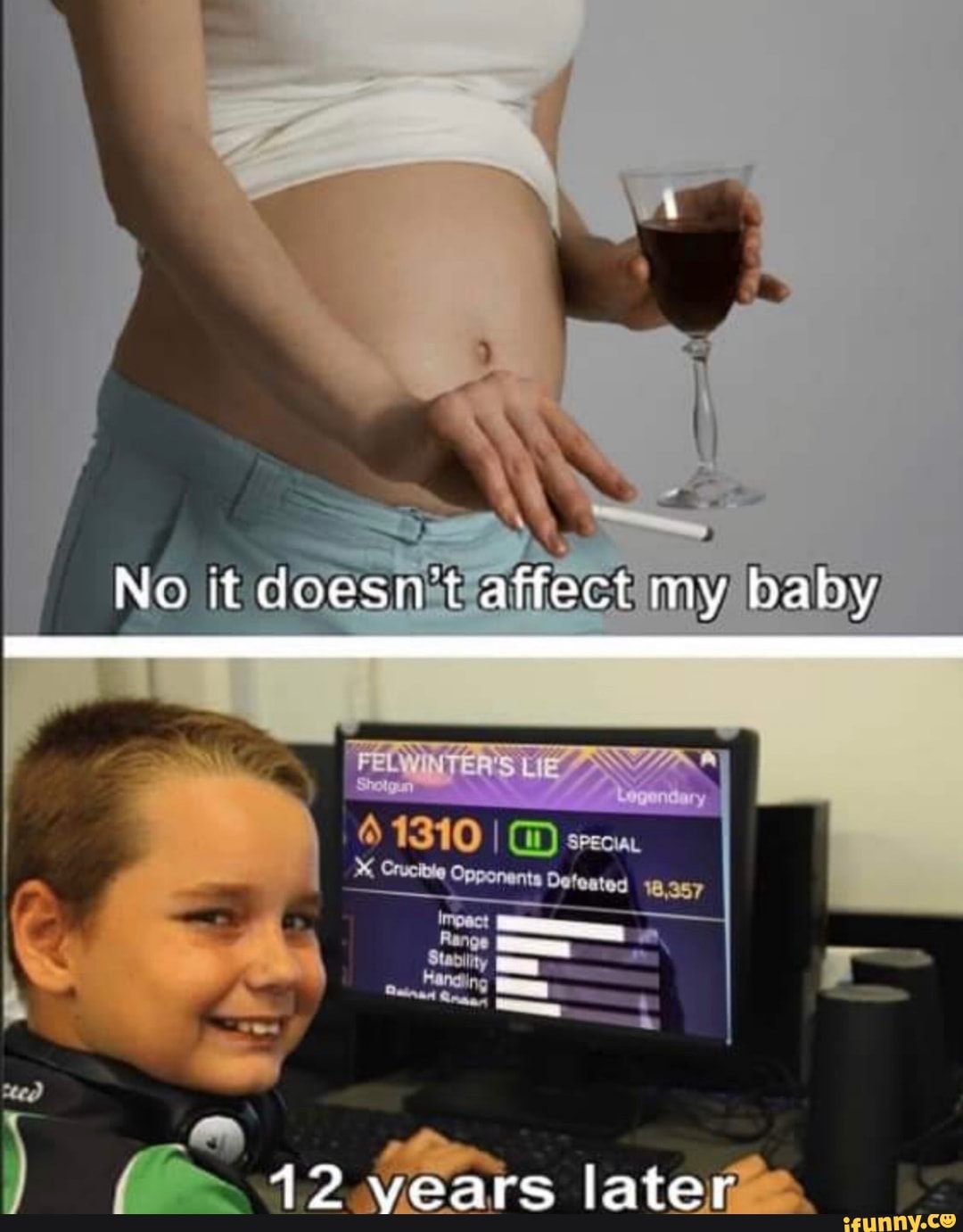 No it doesnt affect my baby
impact
12 years later