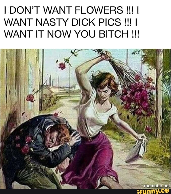 Don T Want Flowers I Want Nasty Dick Pics I Want It Now You Bitch