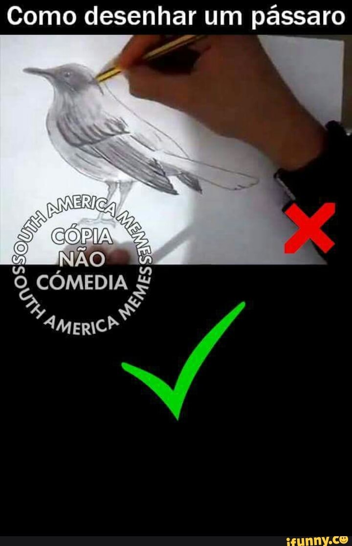 Como desenhar um pássaro