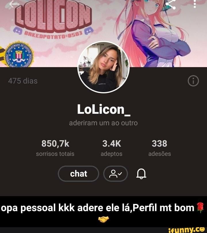 dias
Lolicon aderiram um ao outro
850,7k 3.4K 338 sorrisos tolais adeptos adesões
chat
opa pessoal kkk adere ele lá Perfil mt bom