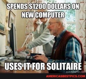 SPENDS $1200 DDLLARS ON NEW COMPUTER
HCCe. IIT COR CHIITAIDE