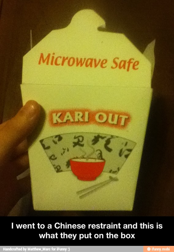 I went to a Chinese restraint and this is
what they put on the box - I went to a Chinese restraint and this is what they put on the box