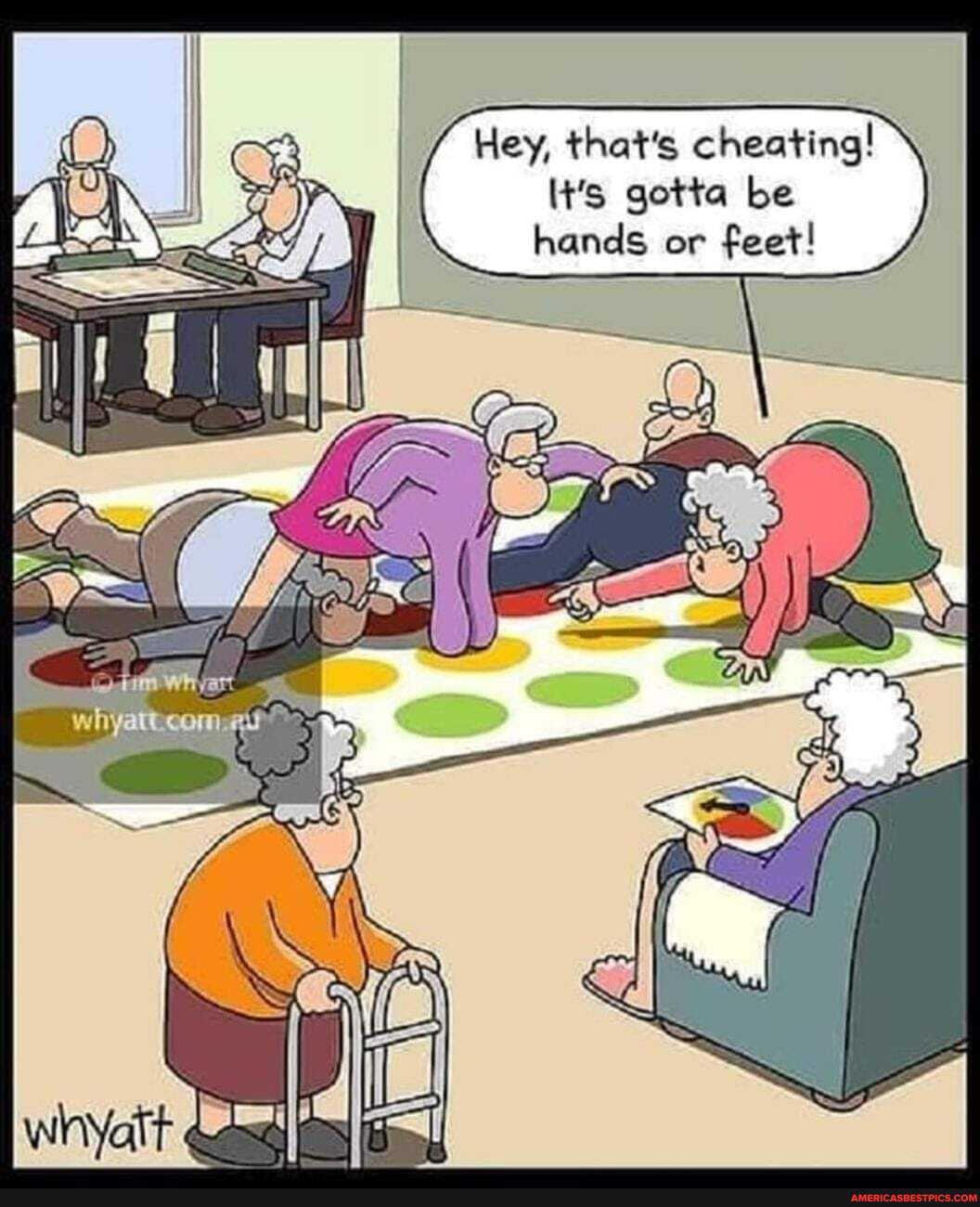 Hey, that's cheating!
It's gotta be hands or feet!