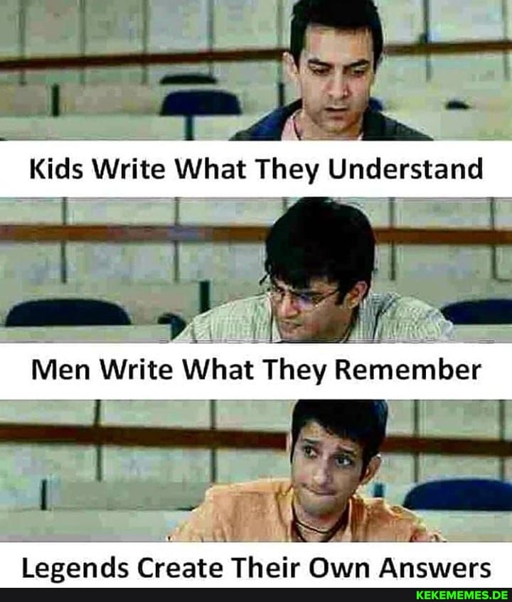 Kids Write What They Understand
__Il
Men Wirlte They
legends Create Their Own Answers