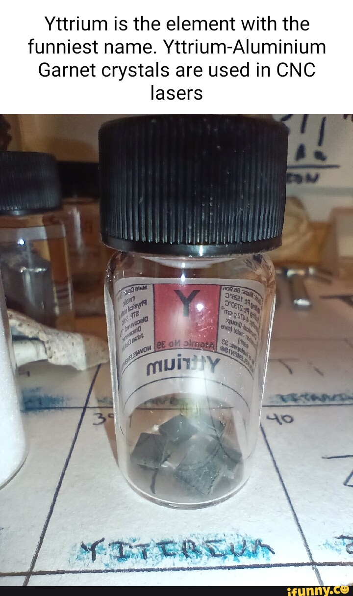 Yttrium is the element with the funniest name. YttriumAluminium