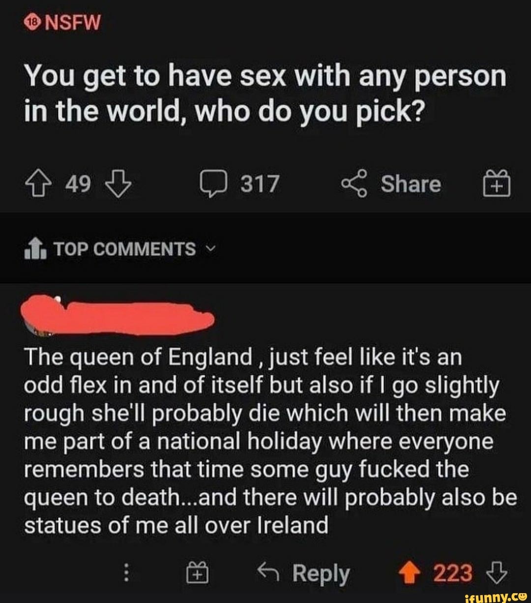 NSFW You get to have sex with any person in the world, who do you pick?