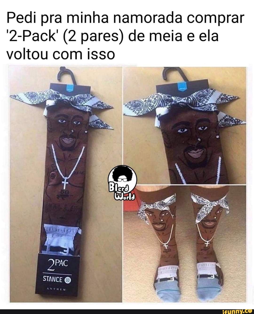 Pedi pra minha namorada comprar
2-Pack' (2 pares) de meia e ela voltou com isso
PAC
STANCE