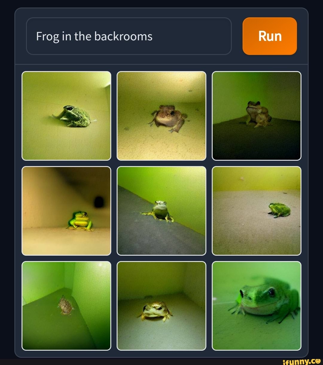 Frog in the backrooms Run - iFunny