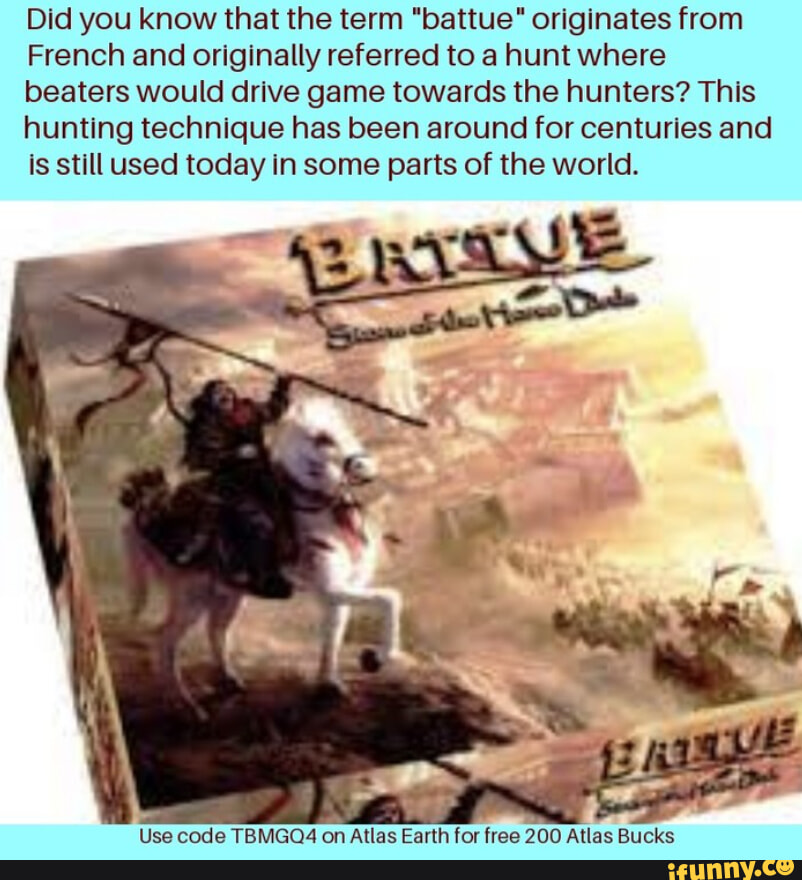 Did you know that the term "battue" originates from French and