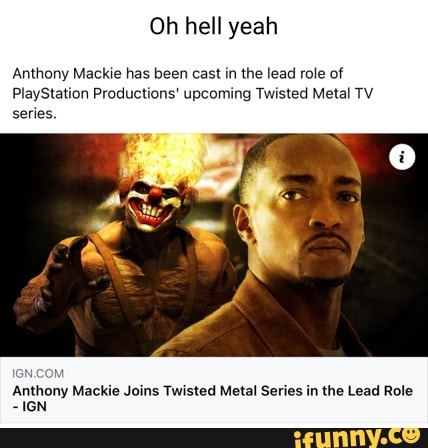 Anthony Mackie Joins Twisted Metal Series in the Lead Role, Coming