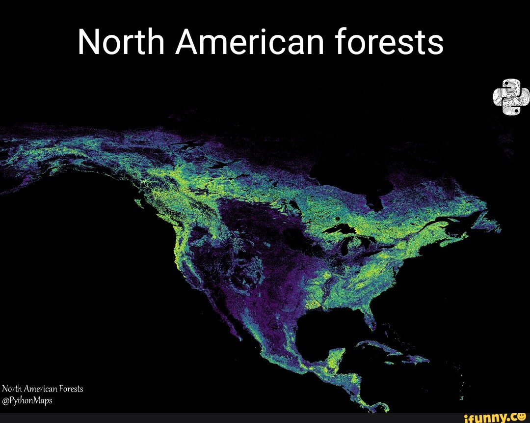 North American Forests from PythonMaps