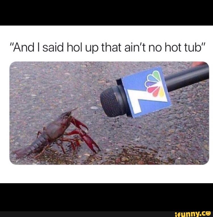 "And I said hol up that ain't no hot tub. iFunny. 