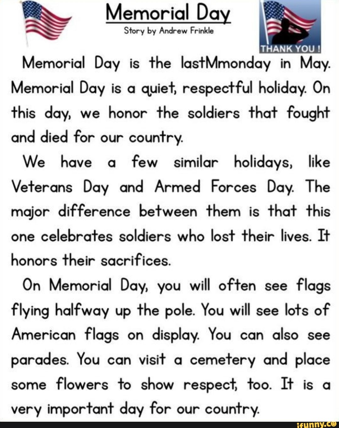 memorial day essay