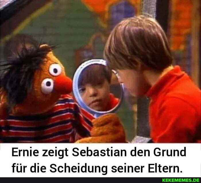 Ernie zeigt Sebastian den Grund