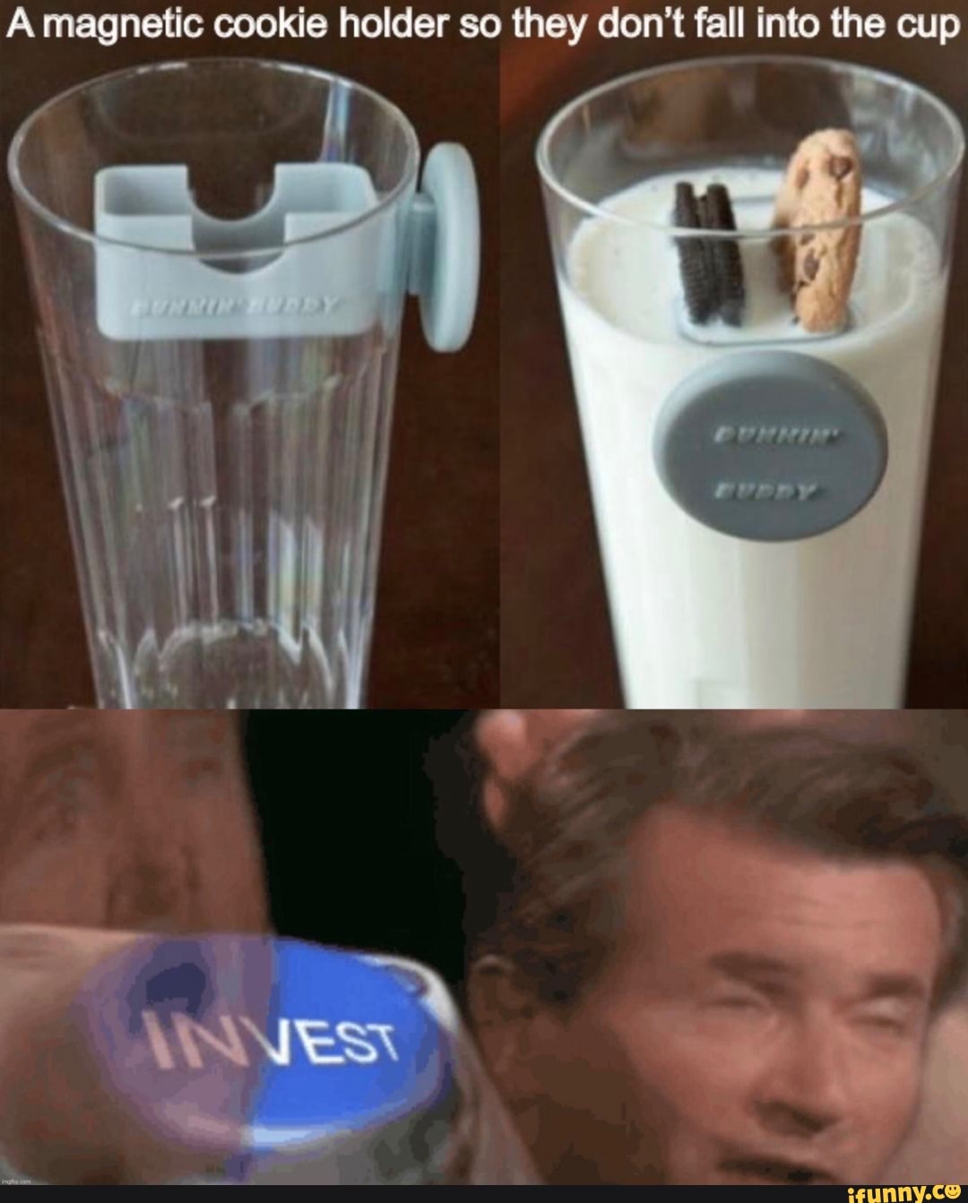 A magnetic cookie holder so they don't fall into the cup
